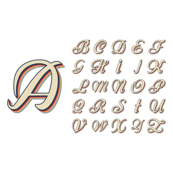 A to Z Vintage Alphabet Bundle png