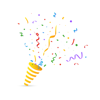 Confetti and tinsel explosion background. Realistic ribbon and confetti vector illustration. Colorful confetti isolated on white background. Carnival elements. Birthday party celebration. png