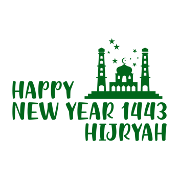 Happy Islamic new year celebration, Happy Muharram Islamic new year, vector graphic of the mosque, commemorating happy Muharram day. png