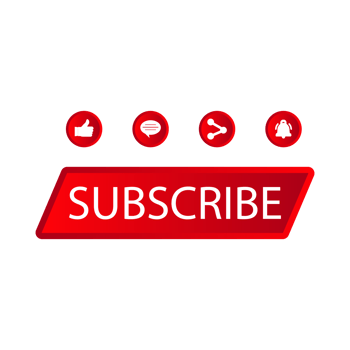 Subscribe button with metallic color design. Button collection for social media with red color. Like, comment, subscribe, share, and notification button vector illustration. png