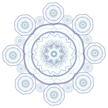 mandala blue  illustration png
