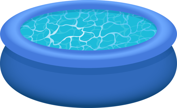 Inflatable pool clipart design illustration png