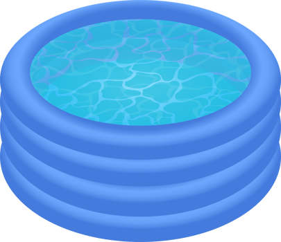 Inflatable pool clipart design illustration png