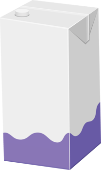 Straw juice carton package clipart design illustration png