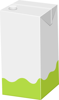 Straw juice carton package clipart design illustration png