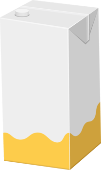 Straw juice carton package clipart design illustration png