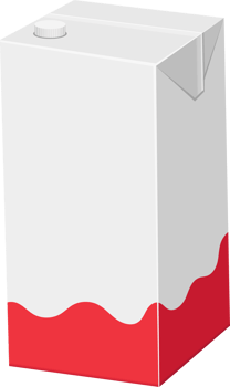 Straw juice carton package clipart design illustration png