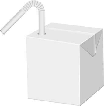 Straw juice carton package clipart design illustration png