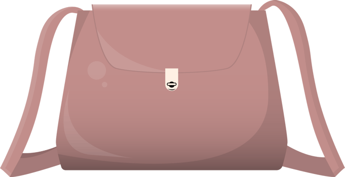 Lady bag clipart design illustration png