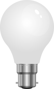 Realistic lightbulb clipart design illustration png