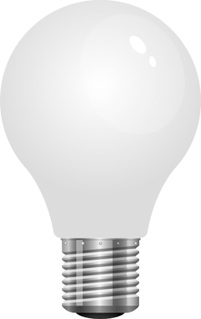Realistic lightbulb clipart design illustration png