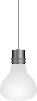 Realistic lightbulb clipart design illustration png