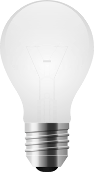 Realistic lightbulb clipart design illustration png
