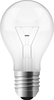 Realistic lightbulb clipart design illustration png