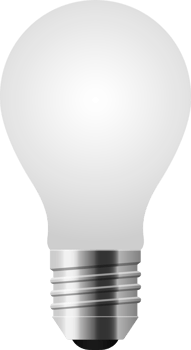 Realistic lightbulb clipart design illustration png