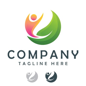 people logo design vector