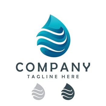 awesome water colorfull logo design vector