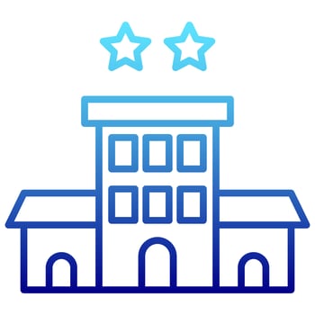 hotel rating icon with transparent background vector