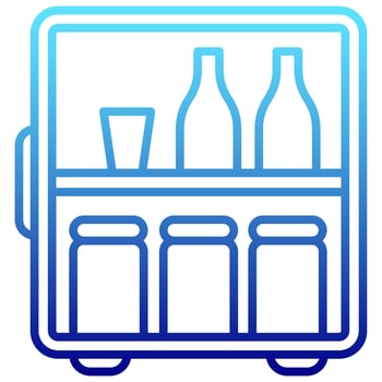 refrigerator icon with transparent background vector