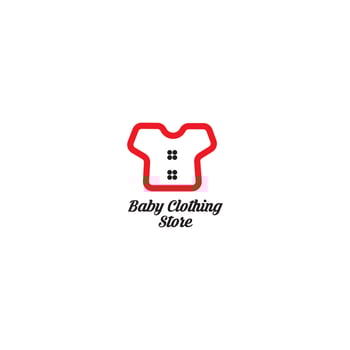 simple baby supply store vector logo