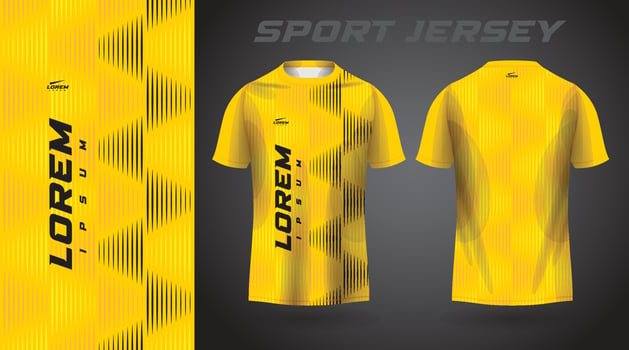 yellow t-shirt sport jersey design vector