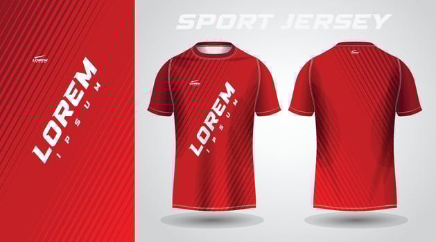 red t-shirt sport jersey design vector