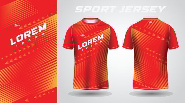 red t-shirt sport jersey design vector