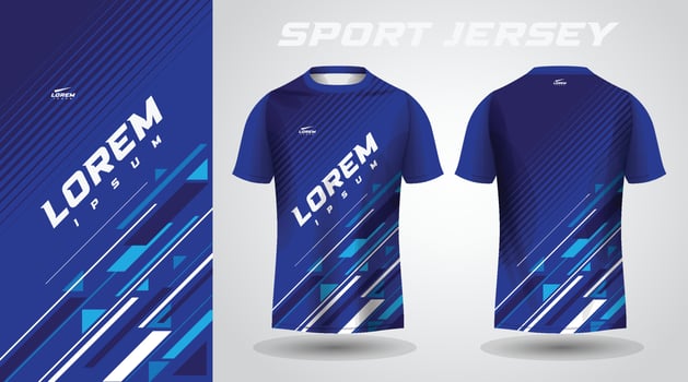 blue t-shirt sport jersey design vector