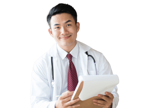 Doctor with a stethoscope in the hands png