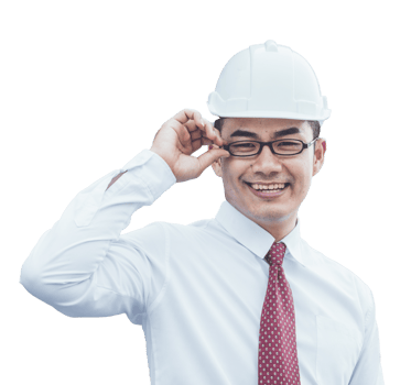 Architects mature man and young woman working on site,the man pointing to somewhere and they have a discussion png