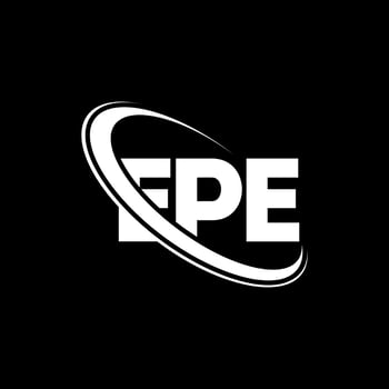 EPE logo. EPE letter. EPE letter logo design. Initials EPE logo linked with circle and uppercase monogram logo. EPE typography for technology, business and real estate brand. vector