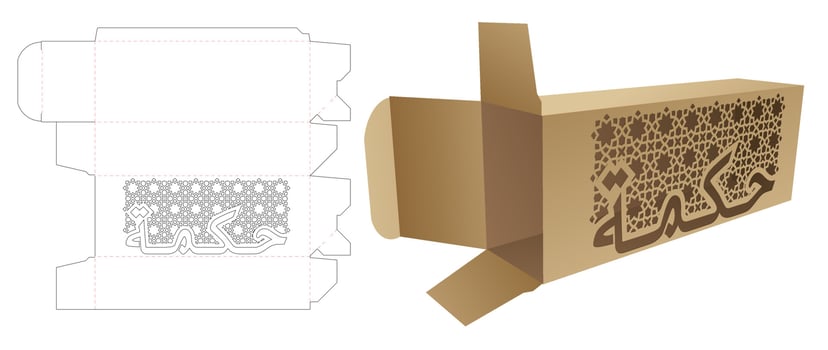 box die cut template vector
