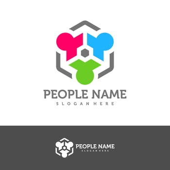 People Logo Design Template. Community People logo concept vector. Creative Icon Symbol vector