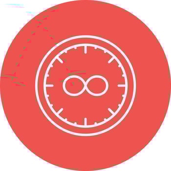 Time Loop Line Circle Background Icon vector