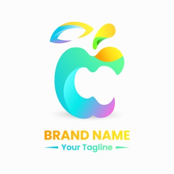 apple logo. modern, colorful, pictograms, elegant and clean. suitable for logos, icons, symbols and signs vector