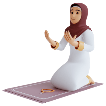 3d render muslim women praying png