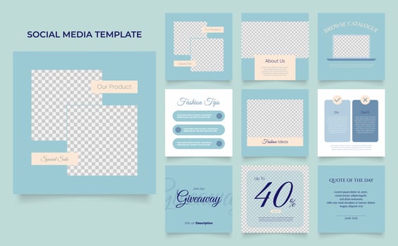 social media template banner fashion sale promotion vector