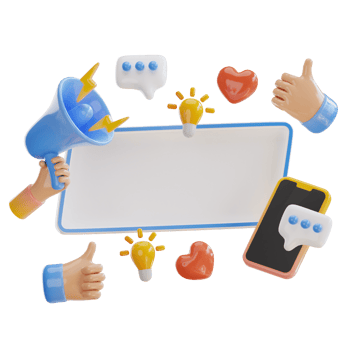 3d render digital marketing png
