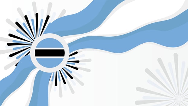 Botswana independence day template banner post design, flag country theme vector