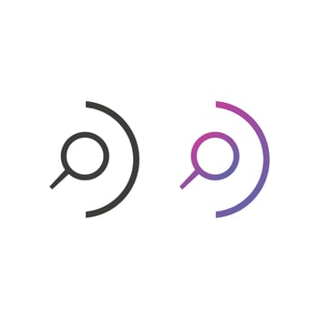 Search Flat Icon in Solid and Gradient Color vector