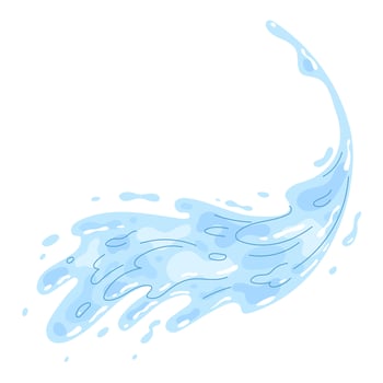Splash of water, wave figure.  illustration vector