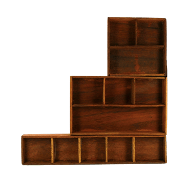 Empty wooden shelf cupboard cabinet png