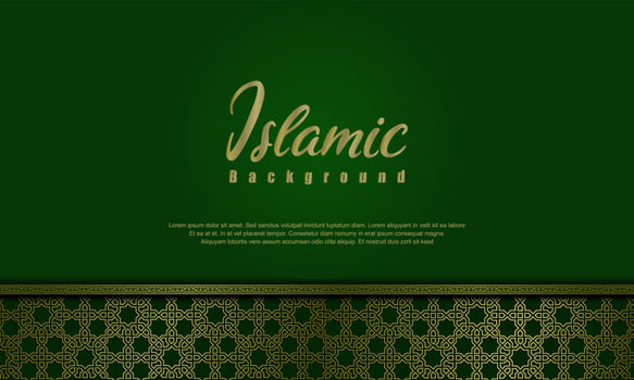 Arabic elegant luxury ornamental islamic background with islamic pattern decorative ornament vector
