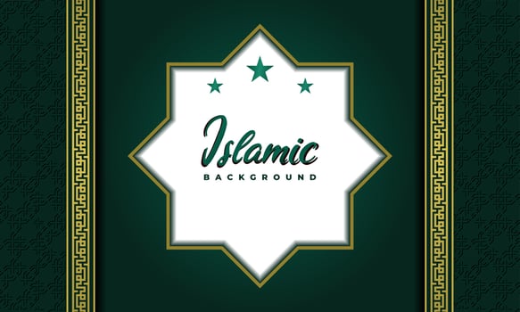 Arabic elegant luxury ornamental islamic background with islamic pattern decorative ornament vector