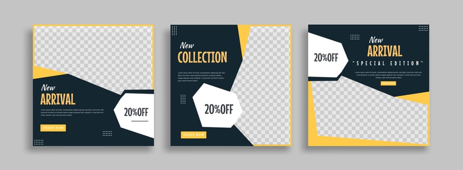 Creative social media post template design vector illustration