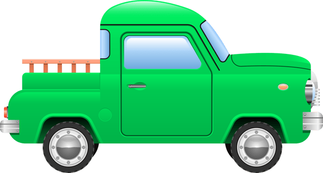 Retro pick-up car clipart design illustration png