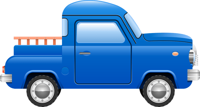 Retro pick-up car clipart design illustration png