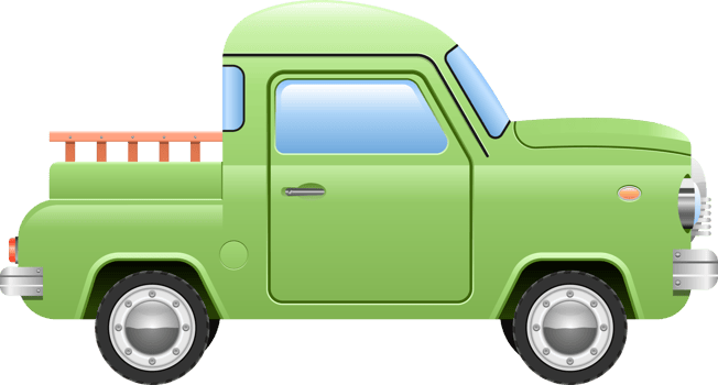 Retro pick-up car clipart design illustration png