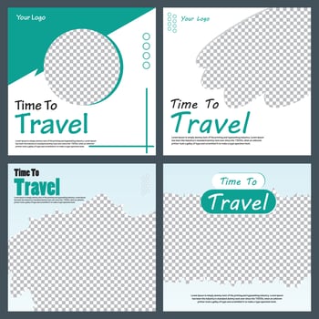 Flat travel background vector