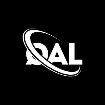 QAL logo. QAL letter. QAL letter logo design. Initials QAL logo linked with circle and uppercase monogram logo. QAL typography for technology, business and real estate brand. vector